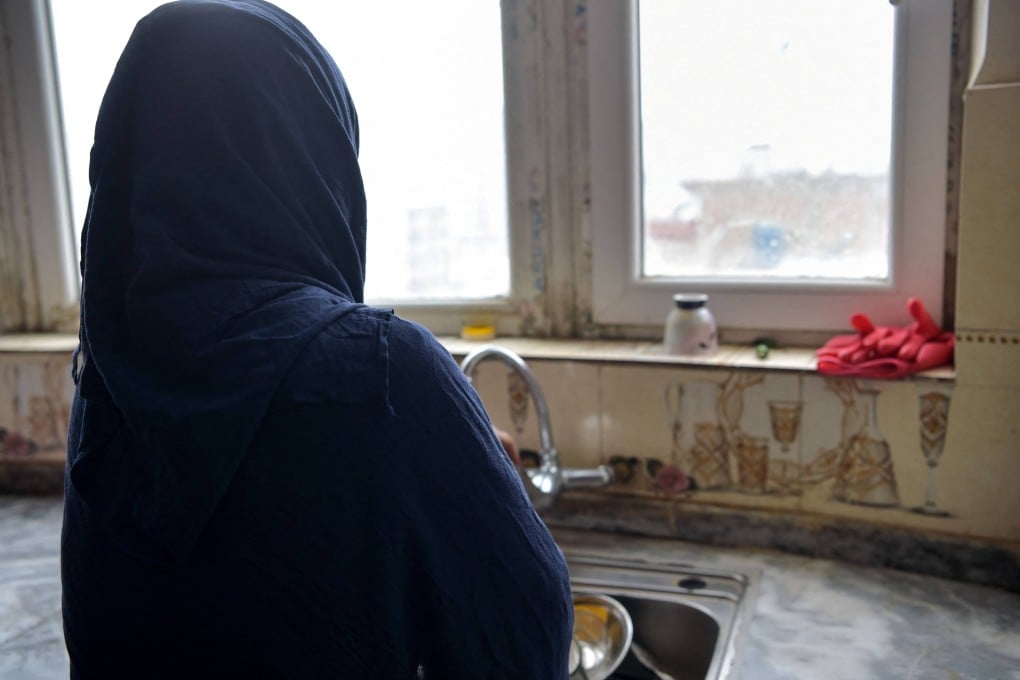 Marwa, who was abused for years by her ex-husband, has retreated into hiding with her eight children. Photo: AFP
