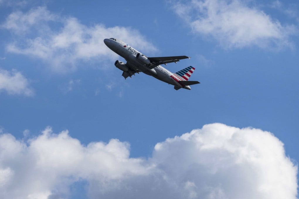 An American Airlines plane takes off. The flight from New York to New Delhi lasted about 15 hours. Photo: Getty Images/AFP