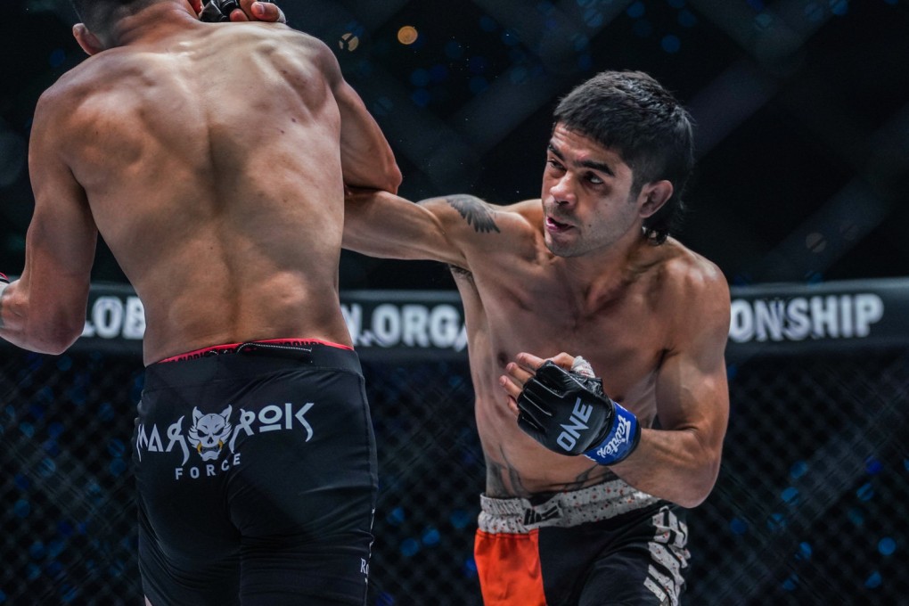 Danial Williams throws a punch at Jeremy Miado at ONE on Prime Video 3 in Kuala Lumpur. Photos: ONE Championship