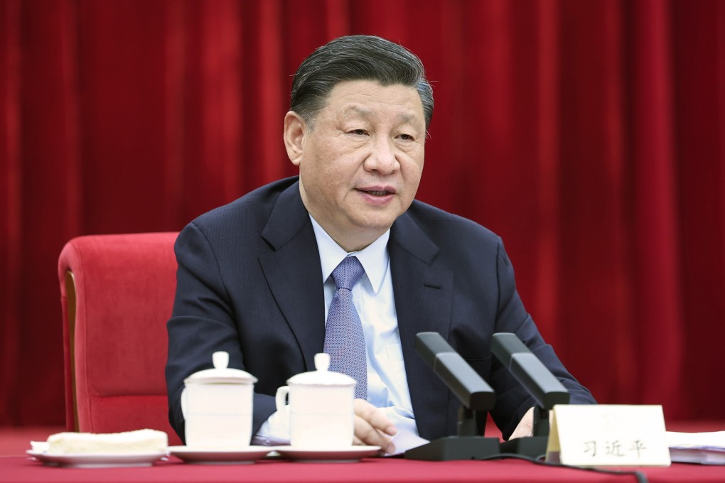 Chinese President Xi Jinping has told “two sessions” sideline events the US is leading Western suppression of Chinese development and China must wean itself from relying on the US. Photo: EPA-EFE/Xinhua