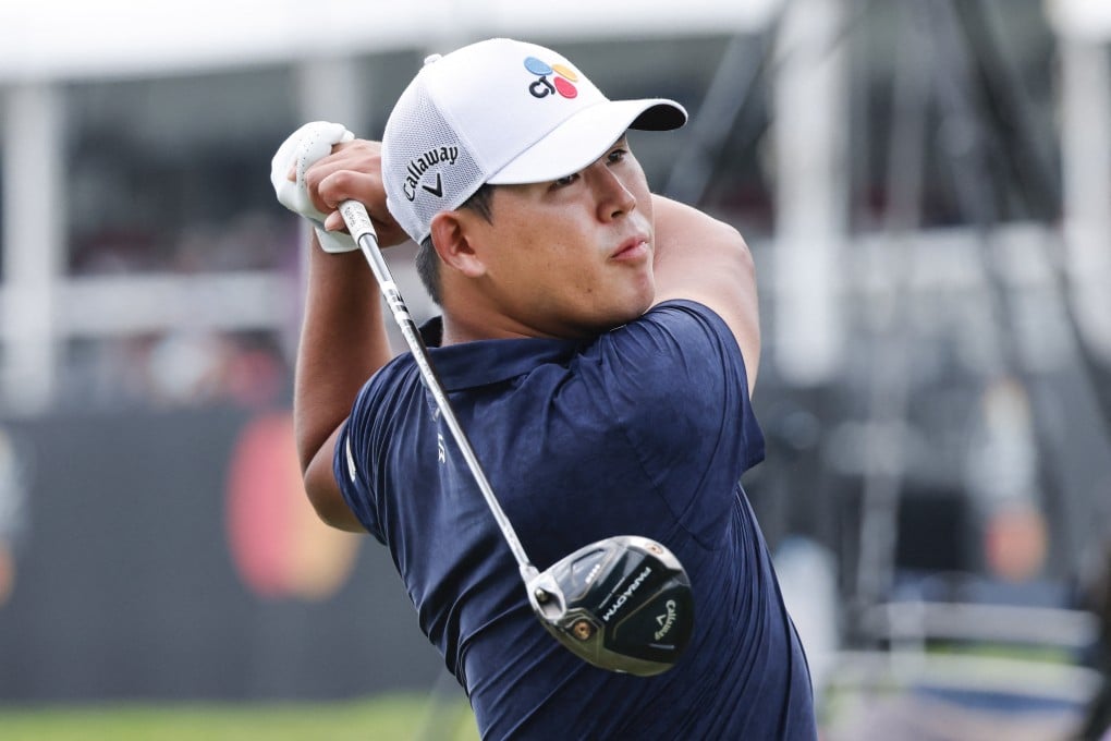 Si Woo Kim hits his drive on the 18th hole during the third round of the Arnold Palmer Invitational golf tournament. Photo: USA TODAY Sports