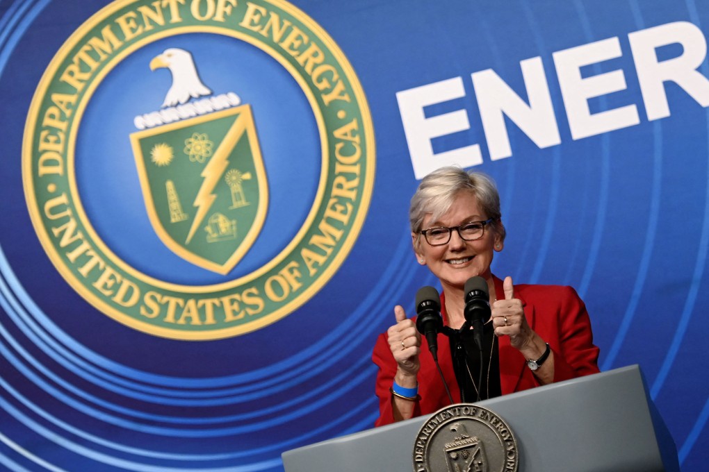 US Energy Secretary Jennifer Granholm announces a major breakthrough in nuclear fusion, a revolutionary alternative power source, in Washington on December 13. Clean energy tech developments are rapidly showing up in enterprise spending and government industrial policies. Photo: AFP
