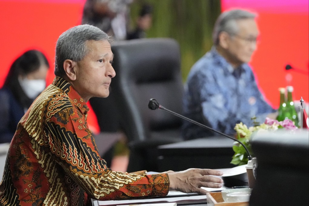 Singaporean Foreign Minister Vivian Balakrishnan at an Asean meeting in February. Photo: AP