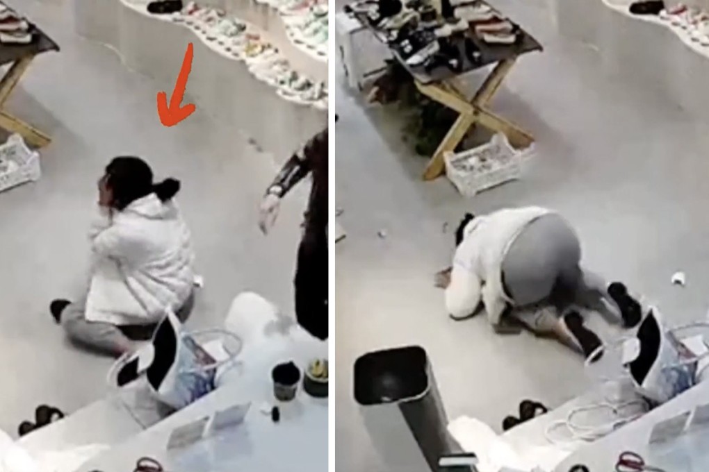 A video trending in China of a 28-year-old woman begging her parents to allow her to use her own money, which she says they withhold from her, to buy a pair of shoes shocks mainland internet. Photo: SCMP composite/Douyin