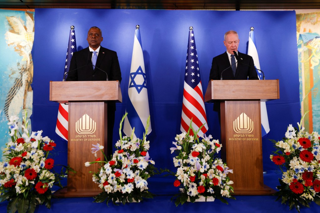 US Secretary of Defence Lloyd Austin meets Israeli Defence Minister Yoav Gallant in Israel. Photo: Reuters