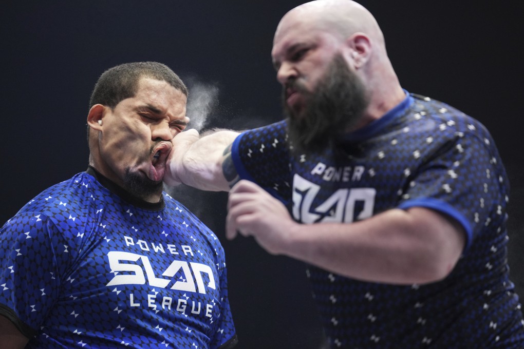Ryan Phillips slaps Rob Perez at a Power Slap event in Las Vegas, on March 31, 2022. Photo: Zuffa LLC via AP