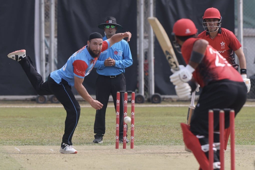 Anshuman Rath on his way to Hong Kong’s top score of 57 as they defeated Kuwait. Photo: Jonathan Wong