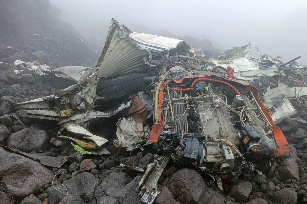 The wreckage of another Cessna aircraft that went missing in the Philippines. Photo: Reuters