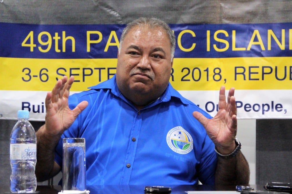 Nauruan Baron Waqa (pictured in 2018 as president) will be secretary general of the Pacific Islands Forum next year. Photo: Kyodo