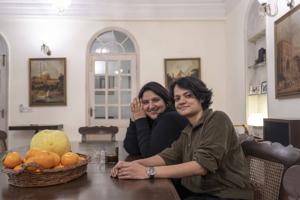Aditi Anand, left, and Susan Dias at their home in New Delhi. The same-sex couple, together for more than 10 years, hope to get married. Photo: Bloomberg