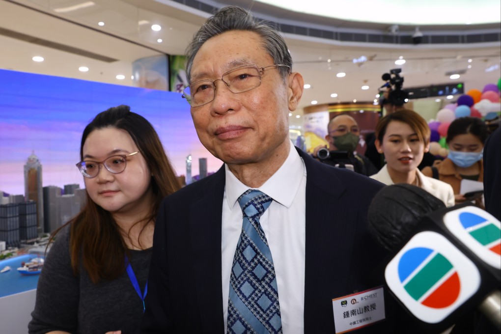 Zhong Nanshan was in the city on Saturday. Photo: Dickson Lee