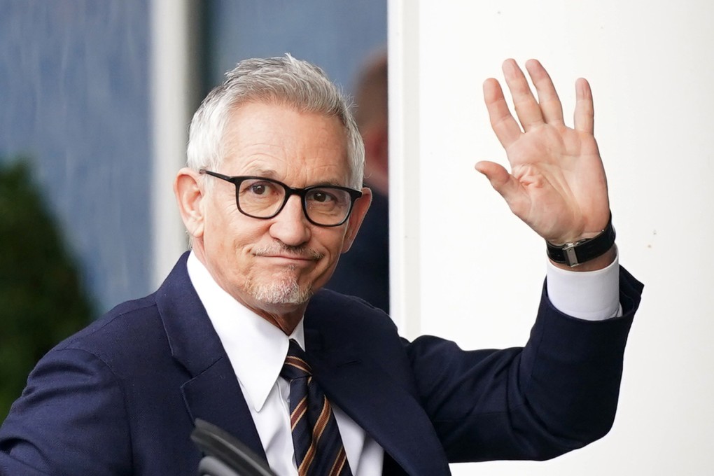 Gary Lineker arrives at the King Power Stadium in Leicester, England on Saturday. Photo: PA Wire / dpa