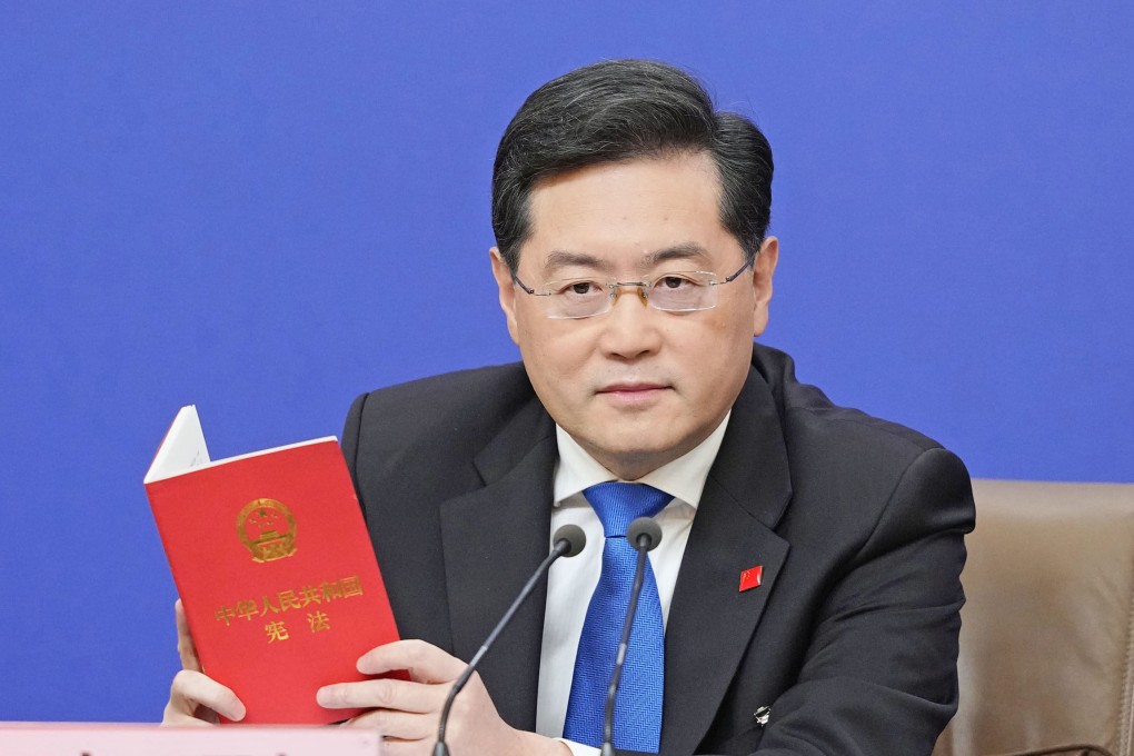 Chinese Foreign Minister Qin Gang’s close relationship with President Xi Jinping is believed to have played an important part in his promotion.
Photo: Kyodo