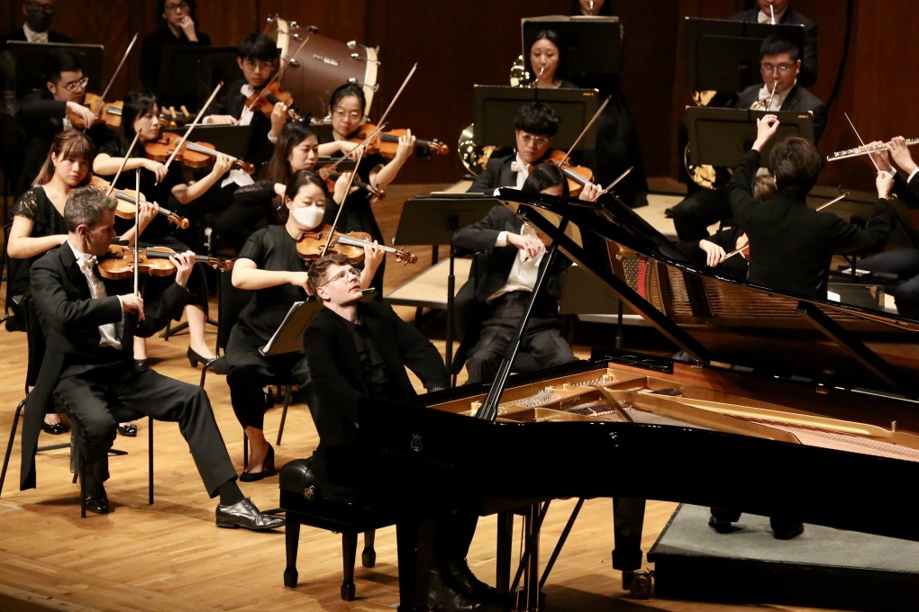 Pianist Pavel Kolesnikov and the Hong Kong Sinfonietta perform Rachmaninov’s Piano Concerto No. 3 at the Hong Kong City Hall Concert Hall on March 9, 2023. Photo: HK Sinfonietta