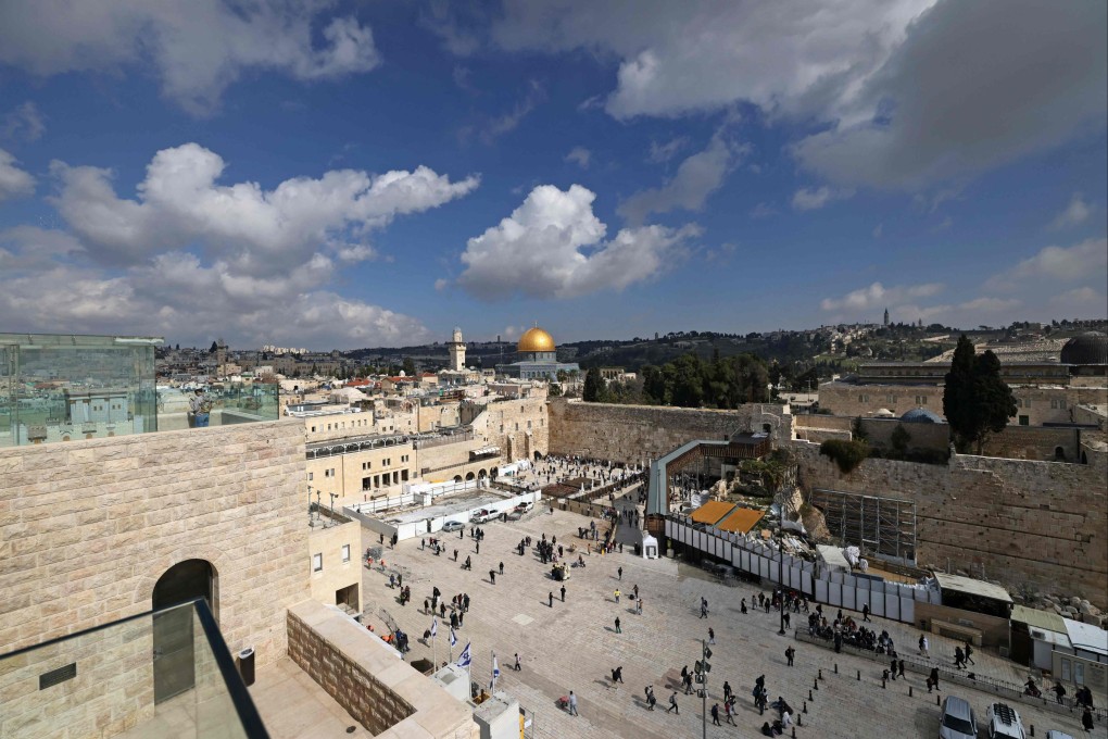 The Mughrabi ramp leads from the Western Wall to the Al-Aqsa Mosque compound that includes the Dome of the Rock Mosque in Jerusalem’s Old City. Photo: AFP