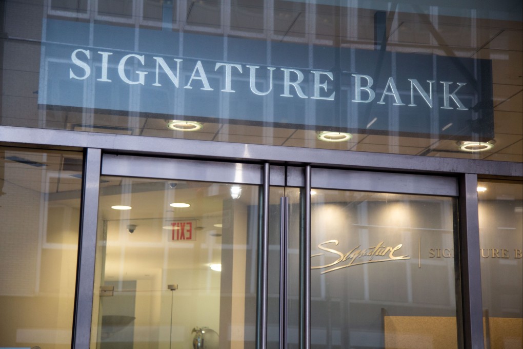 Signage of Signature Bank in New York seen on March 13. Photo: Xinhua