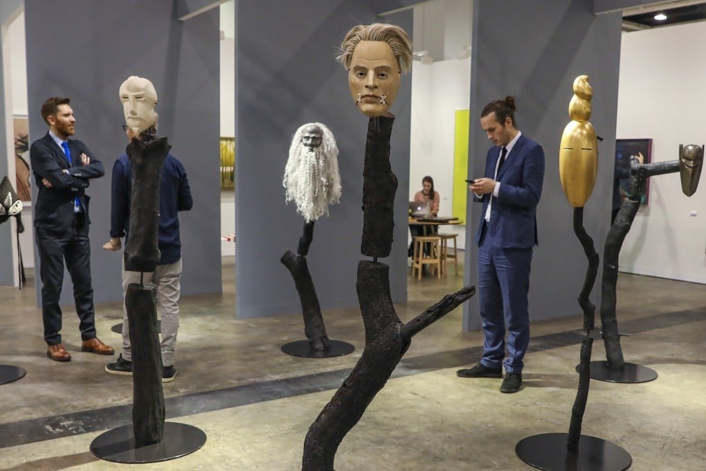 Simon Starling’s “At Twilight: Mind Map 2014-16” on display at Art Basel Hong Kong at the Hong Kong Convention and Exhibition Centre in Wan Chai in 2019. Photo: K.Y. Cheng