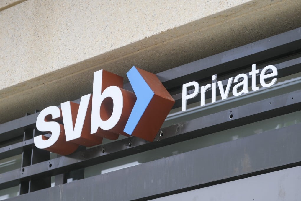 A Silicon Valley Bank sign is seen at a branch in Pasadena, California, on Monday. Photo: dpa