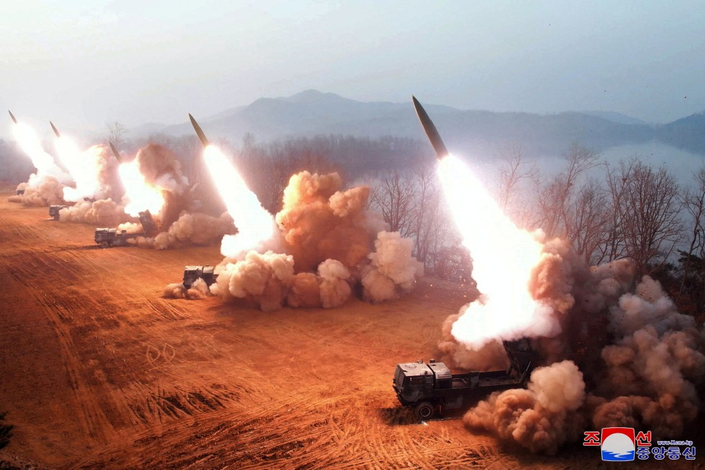 A “fire assault” drill at an undisclosed location in North Korea on March 10. Leader Kim Jong-un has called for the North’s “war deterrent” to be used in a “more effective, powerful and offensive” way. Photo: KCNA via Reuters