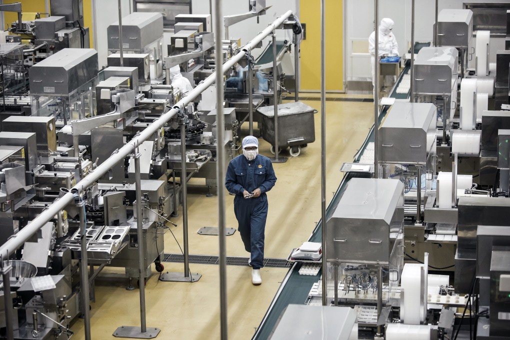 The dumpling production line at a Charoen Pokphand Group facility in Qinhuangdao of Hebei province on October 28, 2016. Photo: Bloomberg