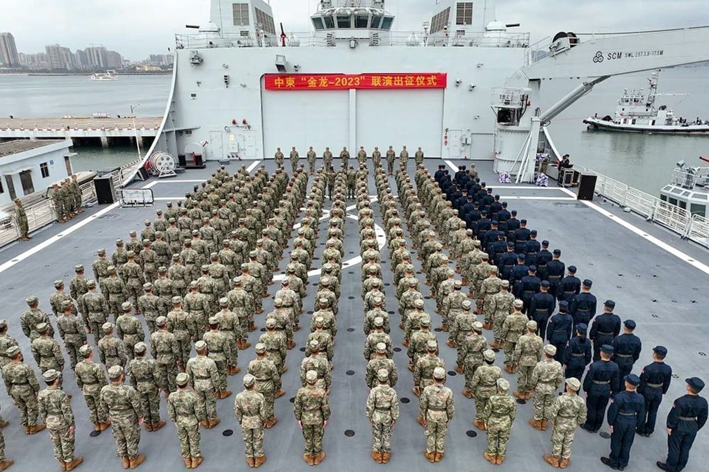 PLA troops will take part in the ‘Golden Dragon-2023’ naval exercise in Cambodia later this month. Photo: handout
