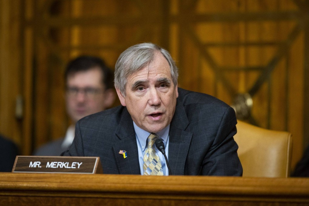 US Senator Jeff Merkley, an Oregon Democrat, is one of the sponsors of the Transnational Repression Policy Act. Photo: Bloomberg