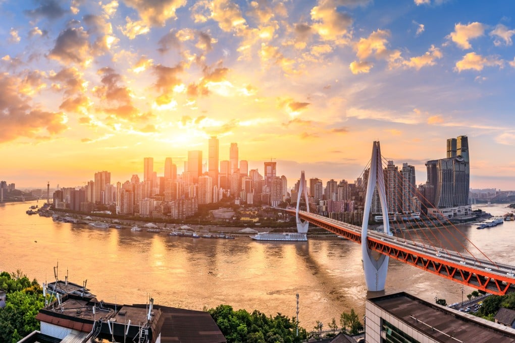 A bird’s-eye view of the central business district of Chongqing in southwestern China. Photo: Shutterstock