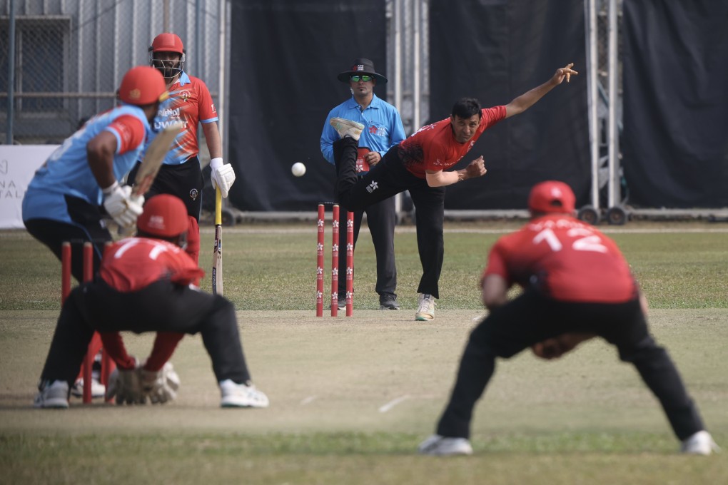 Ehsan Khan took the late wickets that ensured victory for Hong Kong. Photo: Jonathan Wong