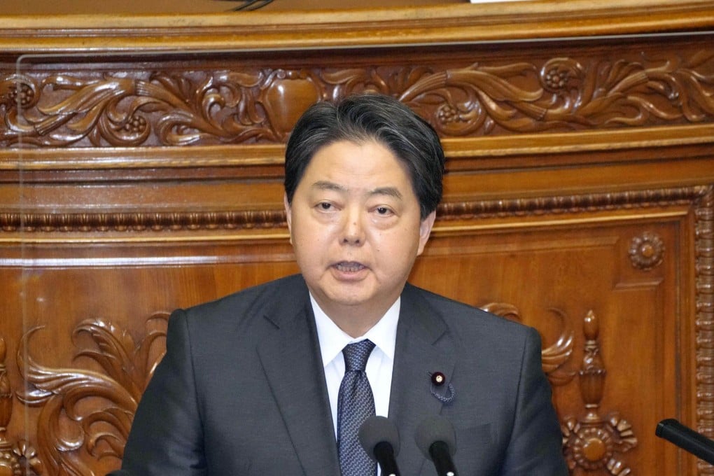 Japanese Foreign Minister Yoshimasa Hayashi, who is on an official visit to the Solomon Islands. File photo: Kyodo