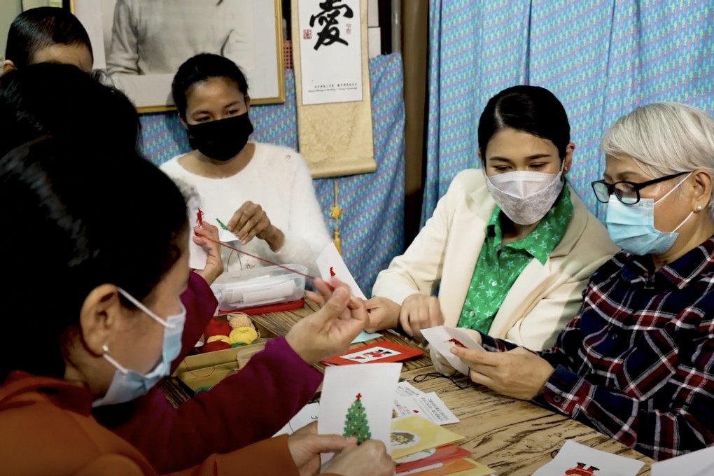 Crisel Consunji, the Operation Santa Claus 2022 Ambassador, with beneficiaries of Bethune House. Photo: Closing Video