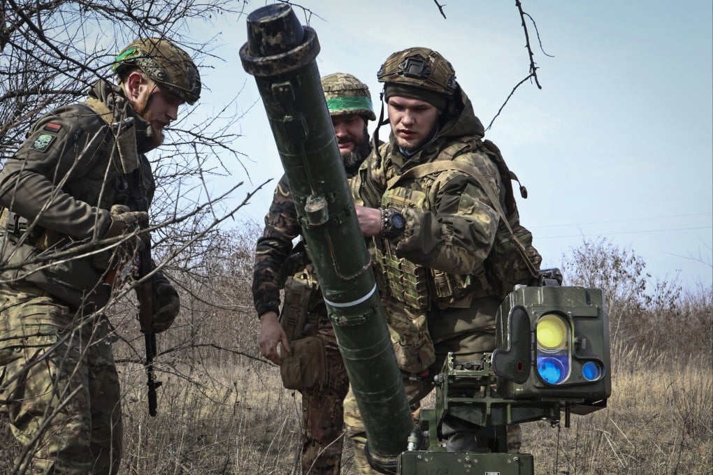 Ukrainian soldiers near Bakhmut in the Donetsk region of Ukraine on Friday. Photo: AP