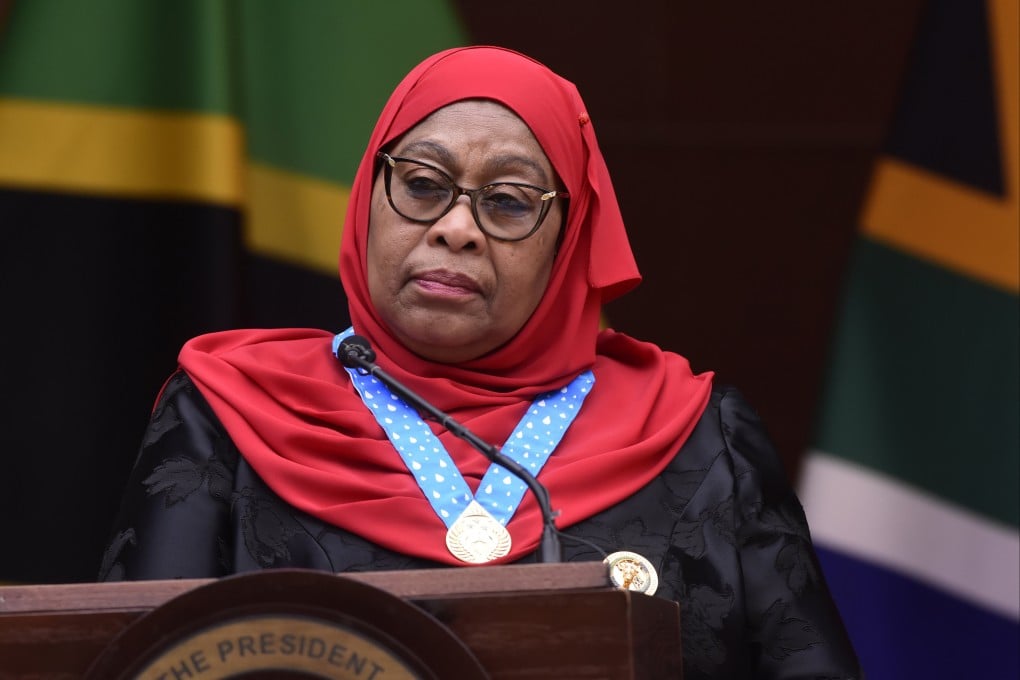 Tanzanian President Samia Suluhu Hassan in Pretoria, South Africa on Thursday. Photo: AP