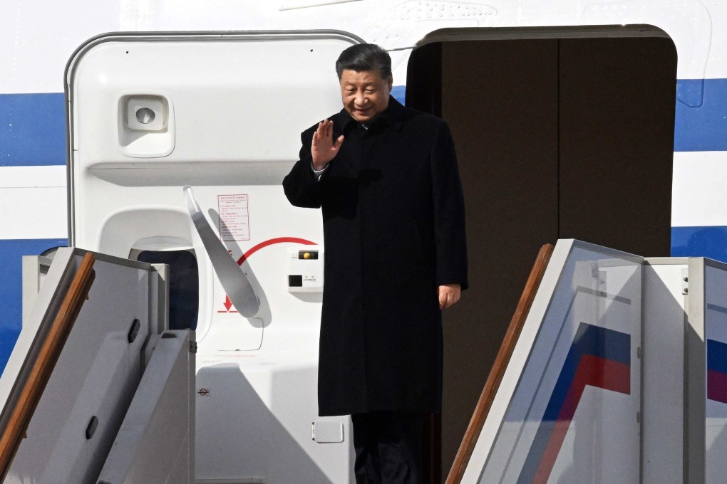China’s President Xi Jinping arrives in Moscow on Monday. Photo: AFP