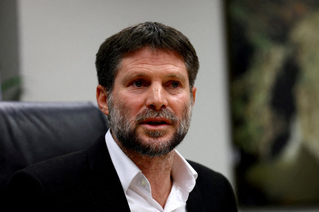 Israeli Finance Minister Bezalel Smotrich speaks at a news conference in Jerusalem in January. Photo: Reuters