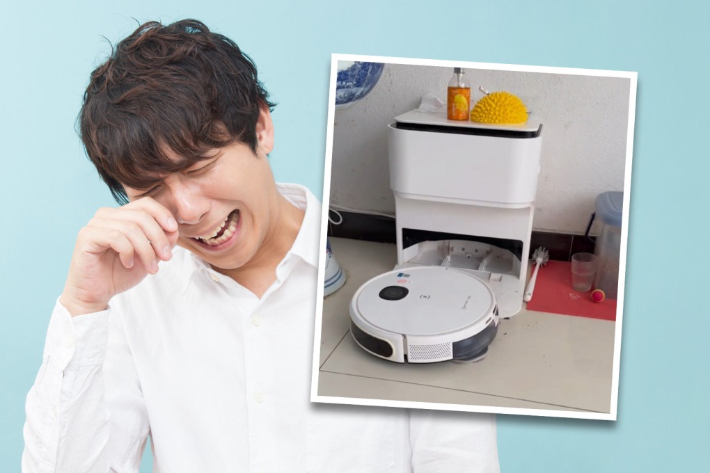 Help! My robot is missing. Chinese man causes much hilarity on mainland social media after he appealed for help to find his “smart” vacuum cleaner which “disappeared” for a week. Photo: SCMP composite/Handout