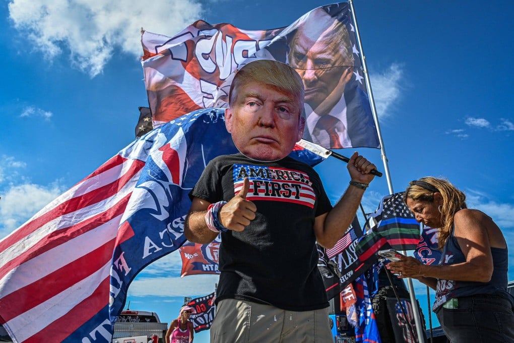 Supporters of former US president Donald Trump protest near Mar-a-Lago Club in Palm Beach, Florida. Photo: AFP