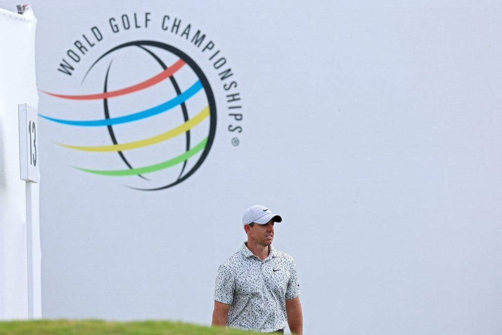 Rory McIlroy follows his shot from the 13th tee during the second day of the World Golf Championships Match Play. Photo: AFP