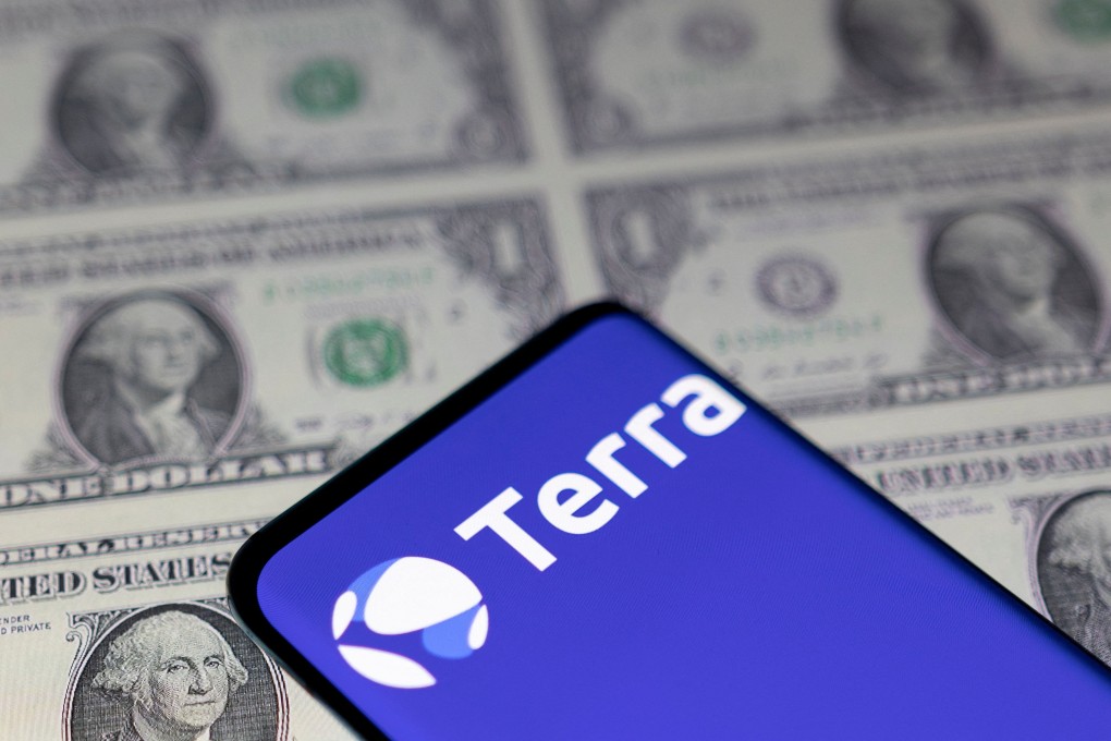 A smartphone with the Terra Labs logo. Photo: Reuters