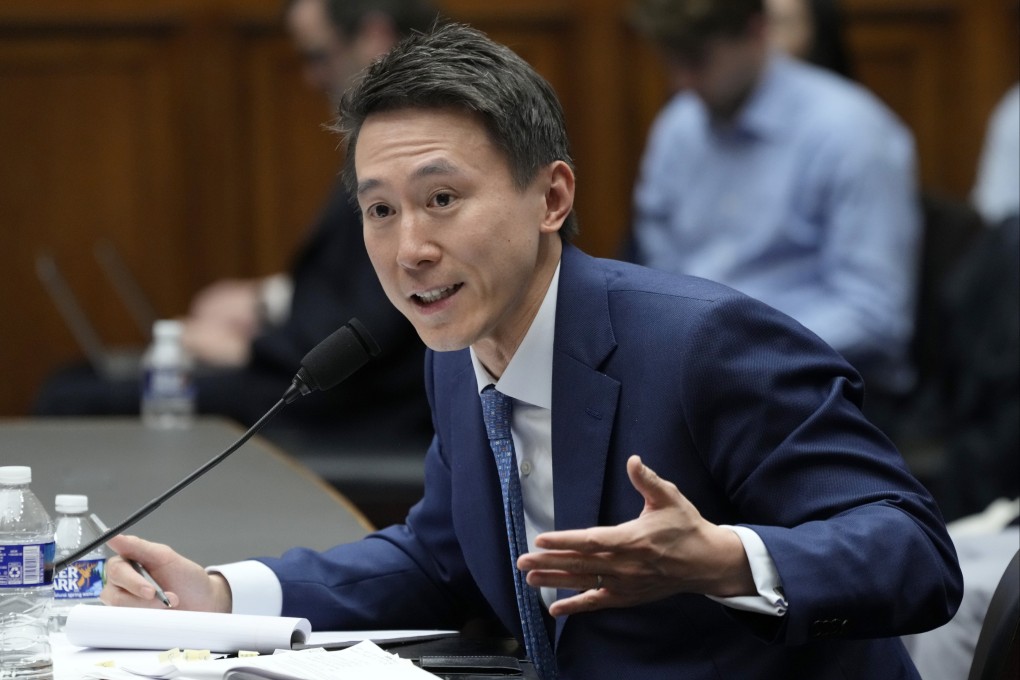 TikTok CEO Chew Shou Zi testifies on Thursday at a US House committee hearing looking into the platform’s consumer privacy and data security practices. Photo: AP