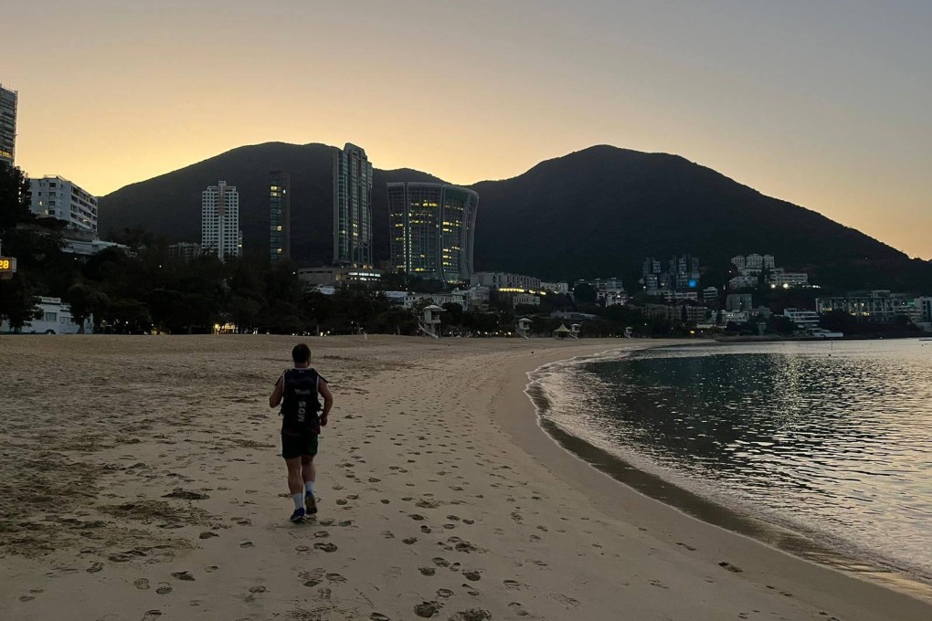 Duncan Swanson and George Darling have been doing laps of Repulse Bay to train for the Marathon des Sables. Photo: Handout