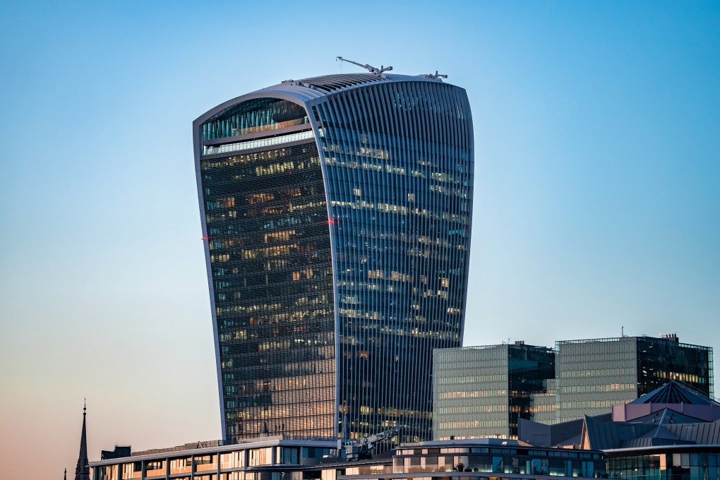 A close up view of 20 Fenchurch Street, better known as the Walkie-Talkie building, is owned by Hong Kong’s H Properties. Photo: Stutterstock