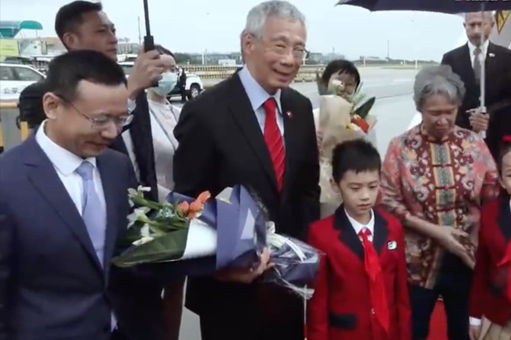 Singapore’s Prime Minister Lee Hsien Loong has arrived in Guangzhou for a six-day visit to China. Photo: Handout