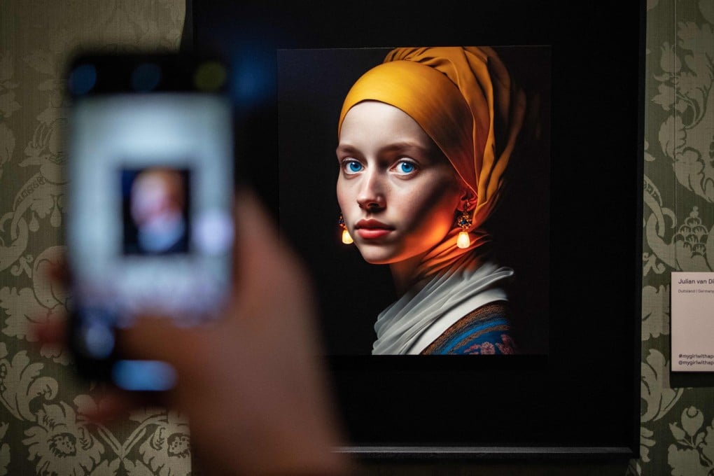 Mauritshuis Museum in the Netherlands sparked controversy by displaying an AI-generated image inspired by Vermeer’s Girl With a Pearl Earring. Photo: AFP