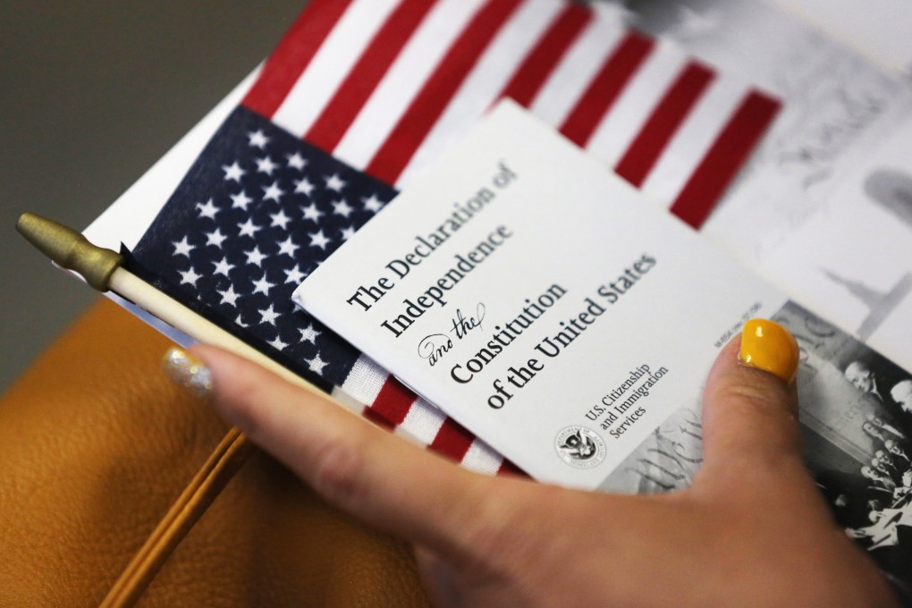An immigrant prepares to become an American citizen in New York City. Photo: AFP