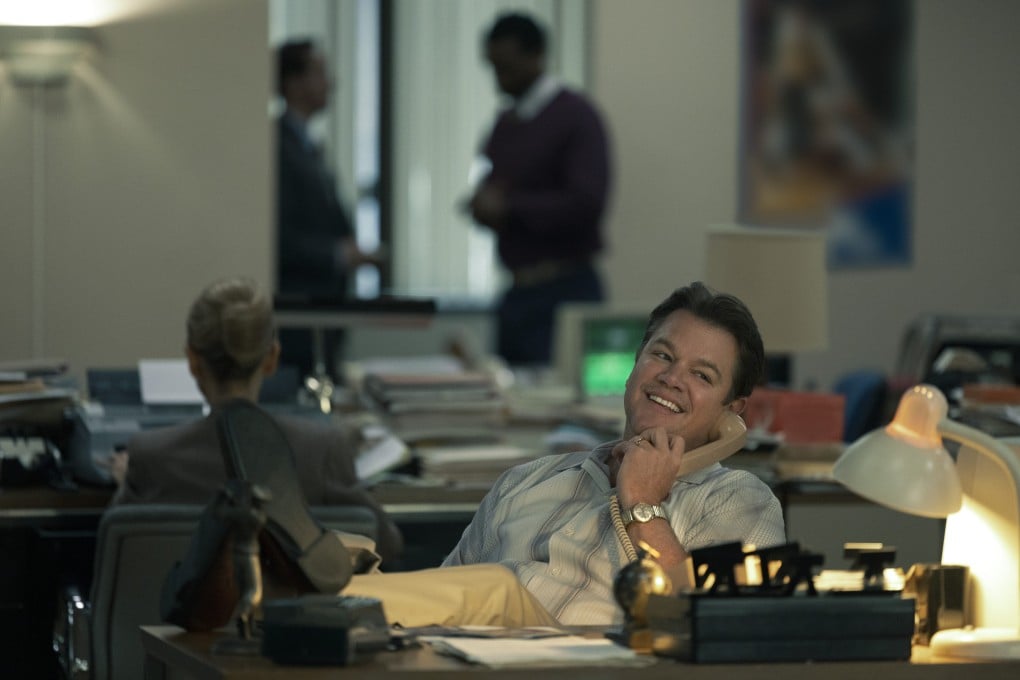 Matt Damon in a still from Air, a film that charts the birth of the Air Jordan sneaker for sports brand Nike. Jason Bateman and Ben Affleck co-star. Photo: Ana Carballosa/Prime