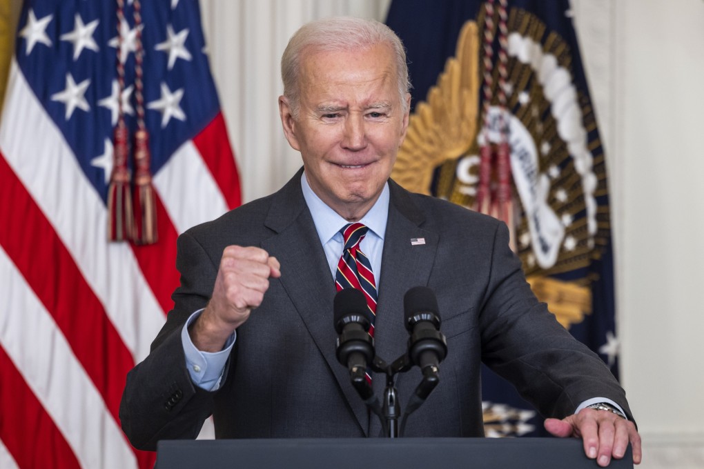 US President Joe Biden speaks at an event at the White House on Monday. Photo: EPA-EFE