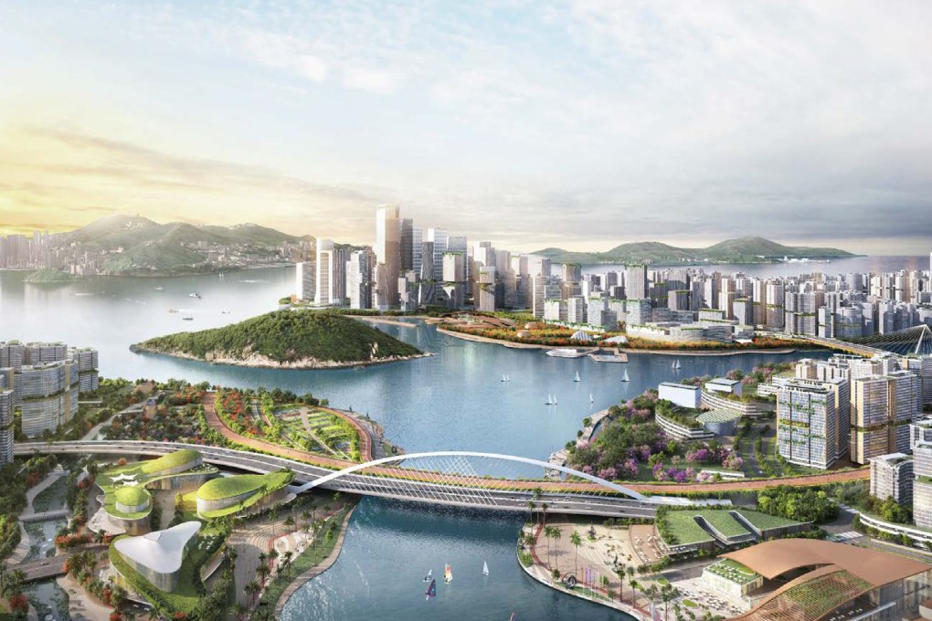 An artist’s impression of the Lantau Tomorrow Vision project. Photo: Legco