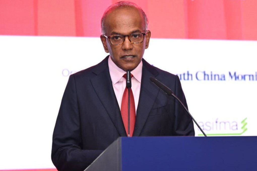 Singapore’s Home Affairs and Law Minister K Shanmugam addresses SCMP’s China Conference: Southeast Asia 2023, on March 29, 2023, in Singapore. Photo: Handout