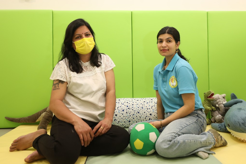 Laxmi Kunwar (left) and The Zubin Foundation clinical psychologist and project manager Ravina Lalvani. Photo: Xiaomei Chen