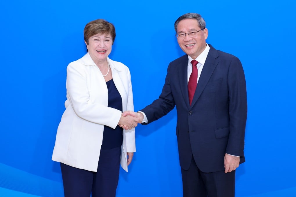 International Monetary Fund managing director Kristalina Georgieva met with Chinese Premier Li Qiang at the Boao Forum for Asia. Photo: Xinhua